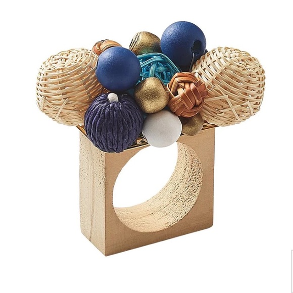 NWT Kim Seybert Java Napkin Ring, Set of 8 - Picture 2 of 5
